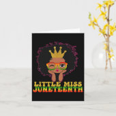 Miss Juneteenth Vier 19 juni Zwarte Meisje Kind Kaart (Gele Bloem)
