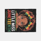 Miss Juneteenth Vrijheid Zwarte Amerikaanse Afrika Fleece Deken (Voorkant (Horizontaal))