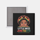 Miss Juneteenth Vrijheid Zwarte Amerikaanse Afrika Magneet (Voorkant / Achterkant)