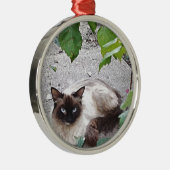 Miss Kat Digital Painting Metalen Ornament (Rechts)