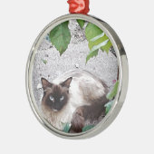 Miss Kat Digital Painting Metalen Ornament (Links)