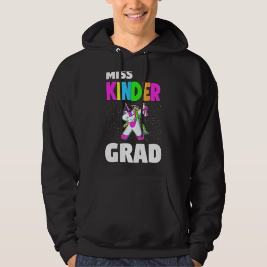 Miss Kinder Afstudeerder Kleuterschool Afstuderen  Hoodie (Voorkant)