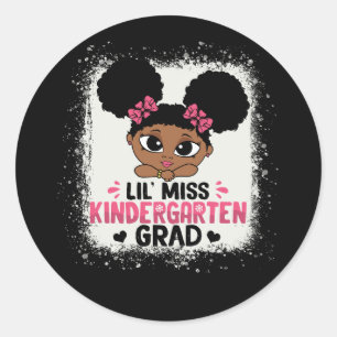 Miss Kindergarten Afstudeerder Afstuderen gediplom Ronde Sticker