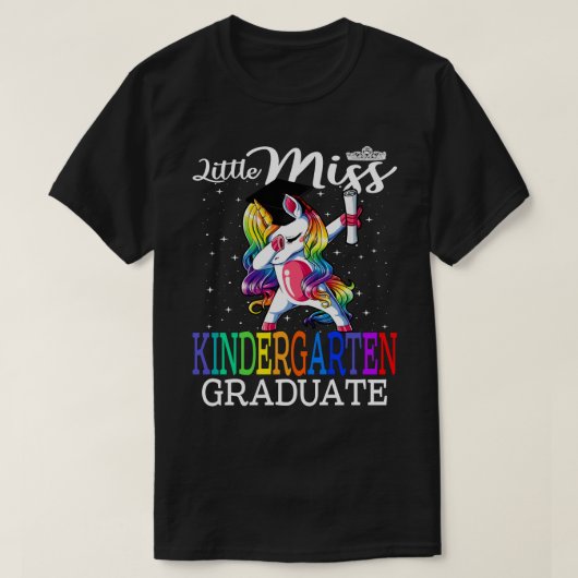 Miss Kindergarten Afstuderen Unicorn ver2 T-shirt (Design voorkant)