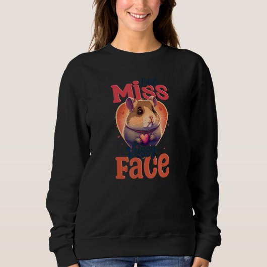 Miss Kiss Face Design Hamster Valentines Day Trui (Voorkant)