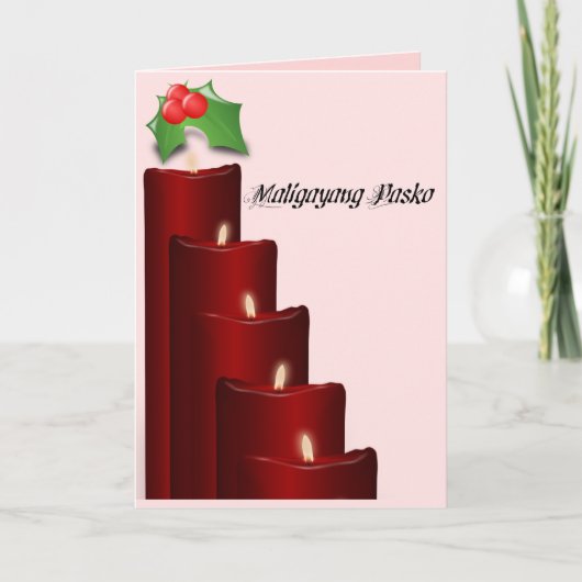 Miss kita was aan het tuwing, die ang pasko dumare feestdagen kaart (Voorkant)