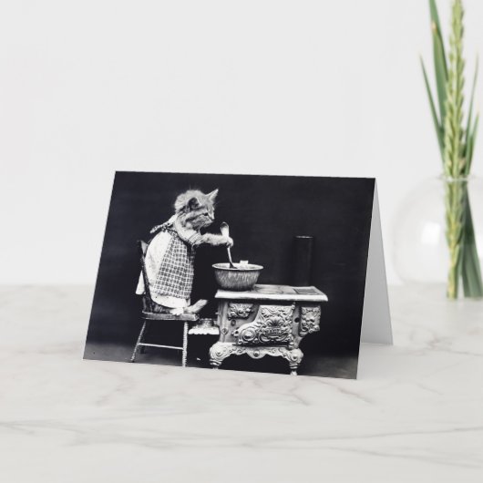 Miss Kitten Cooking Kaart (Voorkant)