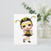 Miss Lady Bumblebee Briefkaart (Staand voorkant)