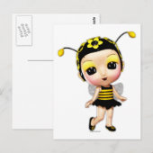 Miss Lady Bumblebee Briefkaart (Voorkant / Achterkant)