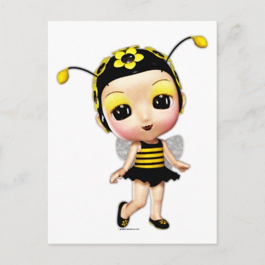 Miss Lady Bumblebee Briefkaart (Voorkant)