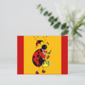 Miss Ladybug Briefkaart (Staand voorkant)