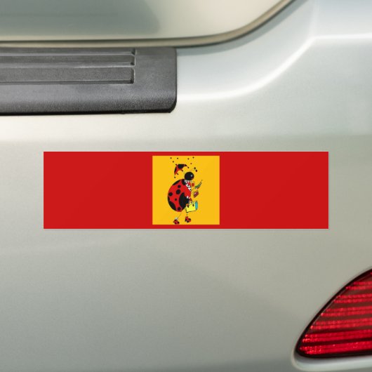 Miss Ladybug Bumpersticker (Op auto)