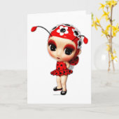 Miss Ladybug Kaart (Gele Bloem)