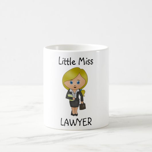 Miss Lawyer - Blonde, Blue Eyes Coffee Mok (Center)