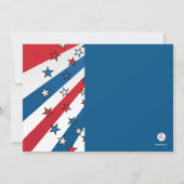 Miss Liberty Patriotische Uitnodiging (Achterkant)