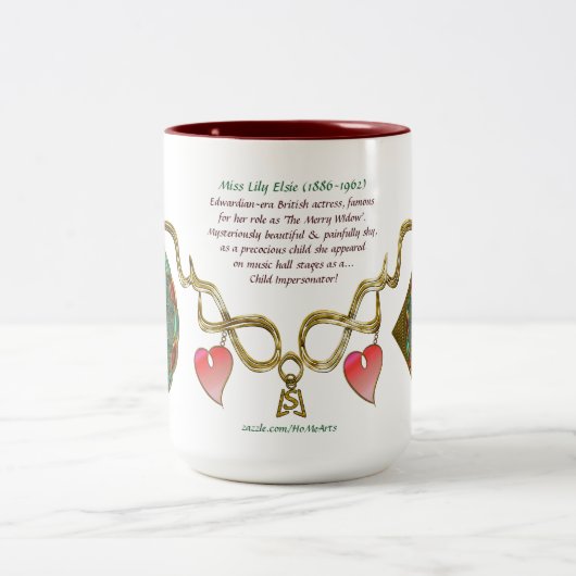 Miss Lily Elsie (Keramische Mok) Tweekleurige Koffiemok (Center)