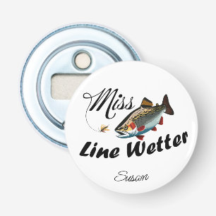 Miss Line Wetter Regenboogforel  Button Flesopener