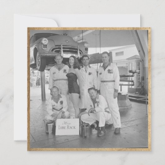 "Miss Lube Rack" Flat Note Kaart (Voorkant)