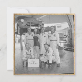 "Miss Lube Rack" Flat Note Kaart