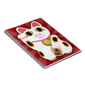 Miss Lucky Cat Epic Cartoon Kat Design Fun Notitieboek (Rechterzijde)