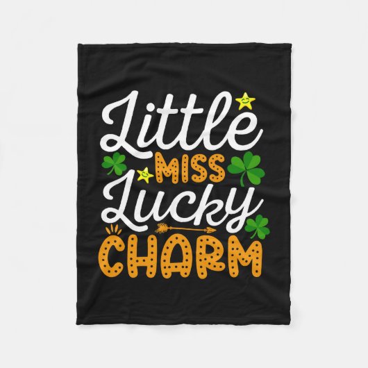 Miss Lucky Charm Fleece Deken (Voorkant)