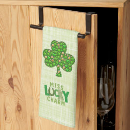 Miss Lucky Charm Shamrock St. Patrick's Day Theedoek