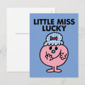 Miss Lucky Hiding haar mond Briefkaart (Voorkant / Achterkant)