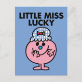 Miss Lucky Hiding haar mond Briefkaart (Voorkant)