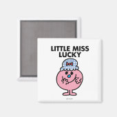 Miss Lucky Hiding haar mond Magneet (Voorkant / Achterkant)