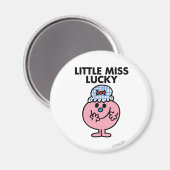 Miss Lucky Hiding haar mond Magneet (Voorkant / Achterkant)