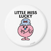 Miss Lucky Hiding haar mond Magneet (Voorkant)