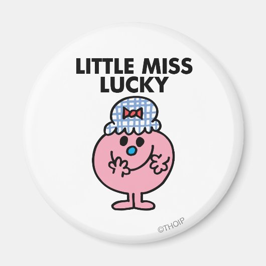 Miss Lucky Hiding haar mond Magneet (Voorkant)