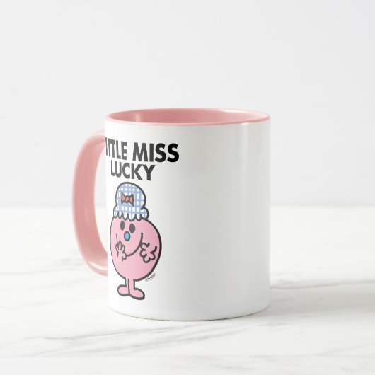 Miss Lucky Hiding haar mond Mok (Voorkant links)