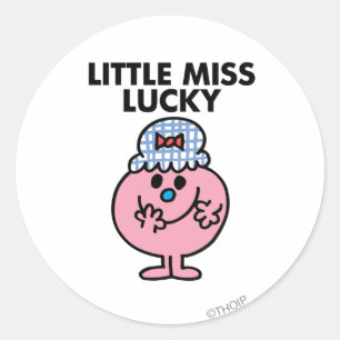 Miss Lucky Hiding haar mond Ronde Sticker