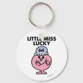 Miss Lucky Hiding haar mond Sleutelhanger (Voorkant)
