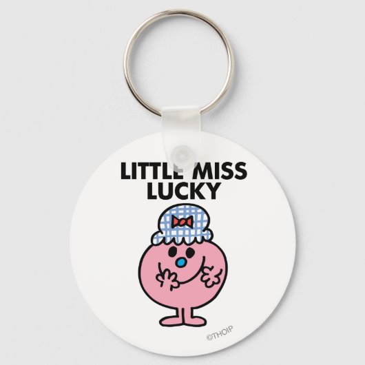 Miss Lucky Hiding haar mond Sleutelhanger (Voorkant)
