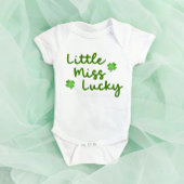 Miss Lucky St Patrick's Day Green Clover Romper
