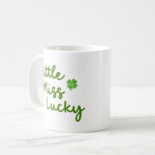 Miss Lucky St Patrick's Day Green Coffee Mu Koffiemok (Voorkant links)