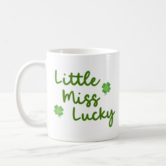 Miss Lucky St Patrick's Day Green Coffee Mu Koffiemok (Links)