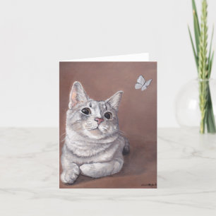 Miss Maggie Kitty Cat Art Note Kaart
