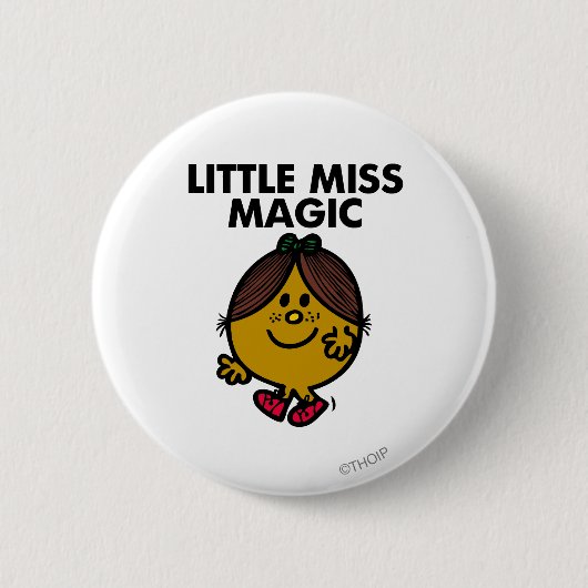 Miss Magic | Zwarte briefing Ronde Button 5,7 Cm (Voorkant)