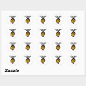 Miss Magic | Zwarte briefing Ronde Sticker (Vel)