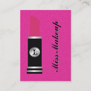 Miss Makeup op Hot Roze Patroon Visitekaartje