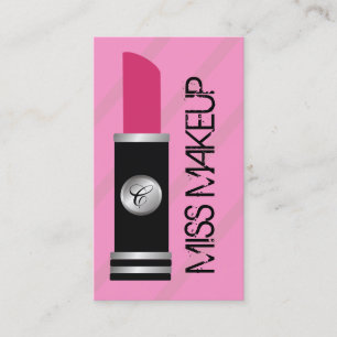 Miss Makeup Roze - Roze Stipes Visitekaartje