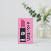 Miss Makeup Roze - Roze Stipes Visitekaartje (Staand voorkant)