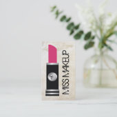 Miss Makeup White Visitekaartje (Staand voorkant)