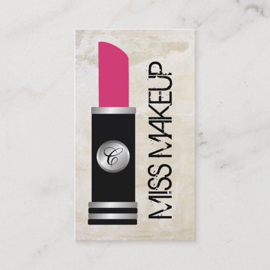 Miss Makeup White Visitekaartje (Voorkant)