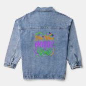 Miss Mardi Gras Funny Denim Jacket (Achterkant)