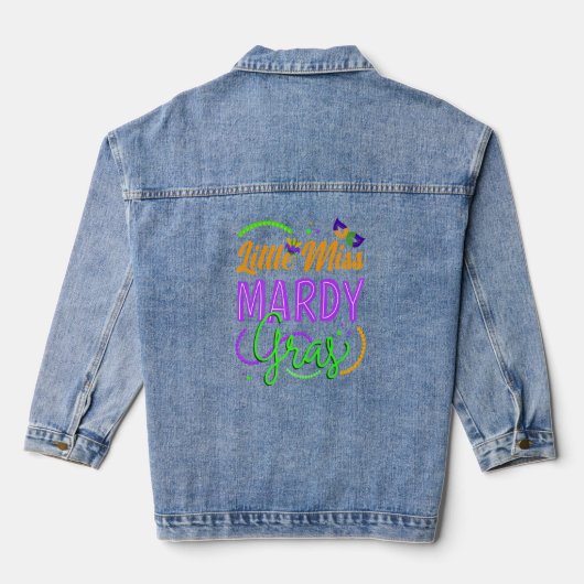 Miss Mardi Gras Funny Denim Jacket (Achterkant)