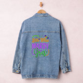 Miss Mardi Gras Funny Denim Jacket (Hangar)